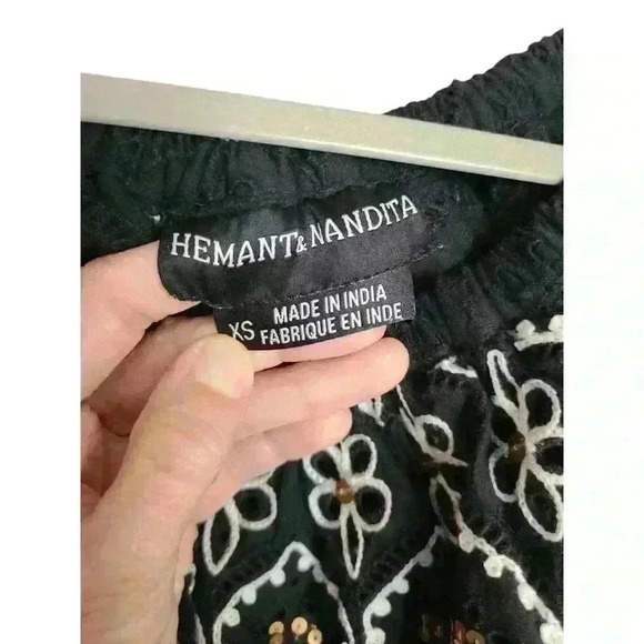 Anthropologie Hemant Nandita Mavra Embroidered Top Size XS - Picture 3 of 7
